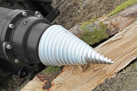 log splitting cone for skid steer|solaris auger drive log splitter.